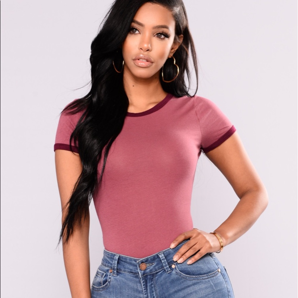 Cristina Scoop Neck Bodsuit - Mauve